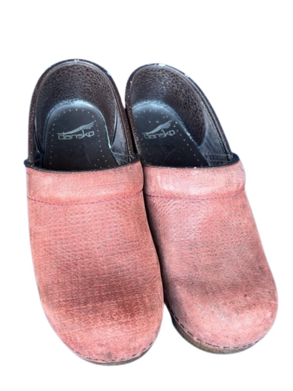 Dansko Professional Nubuck Clogs EU 38 US 7.5-8 Mauve Rose Slip On Comfort
